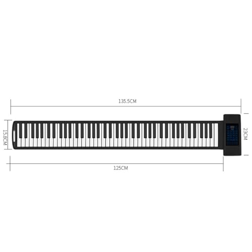 Piano Enroulable 88 Touches, Clavier de Piano électrique Portable, Casque Mp3, entrée USB, Sortie Midi, 128 rythmes, Cadeau pour garçons et Filles - Les Beatles, Paul McCartney, John Lennon, RIngo Starr, George Harrison Piano Enroulable 88 Touches, Clavier de Piano électrique Portable, Casque Mp3, entrée USB, Sortie Midi, 128 rythmes, Cadeau pour garçons et Filles – Image 8