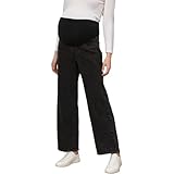 DOTBUY-SHOP Umstandshose Damen Jeans Hohe Taille Weites Bein M-2XL Elegant Stretch Umstandsmode Schwangerschaftshose Freizeit Yogahose Frauen Lounge Hosen Freizeithose (Schwarz,L)