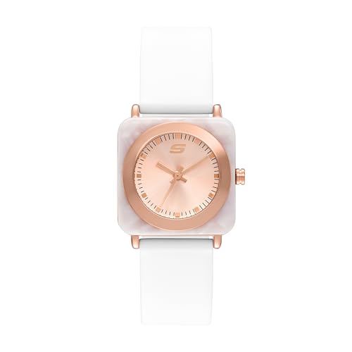 Montre Calabar femme Skechers silicone blanc trois aiguilles pour un style tendance durable