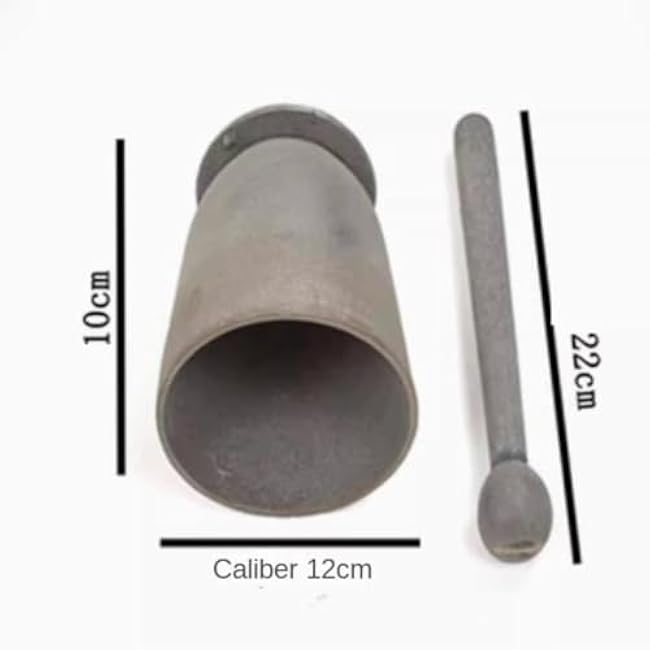 Mortar and Pestle Set Old-Fashioned Garlic Mortar Garlic Crusher Household Manual Crusher Grinder Pestle Set Seasoning Spice Tools(10x12cm)