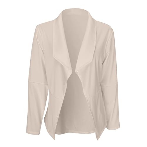 Cropped Blazers for Women Business Casual Open Front Cardigan Lightweight Long Sleeve Jacket Slim Fit Blazers3