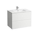 LAUFEN WASCHTISCH MIT WASCHBECKEN UN PRO S 80 Weiss