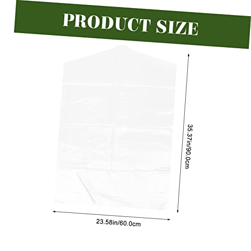 Happyyami 10pcs Transparent Garment Bags for Dust Protection Clothes Covers for Sweaters Suits and Jackets Pe Material for Home and Store Use2