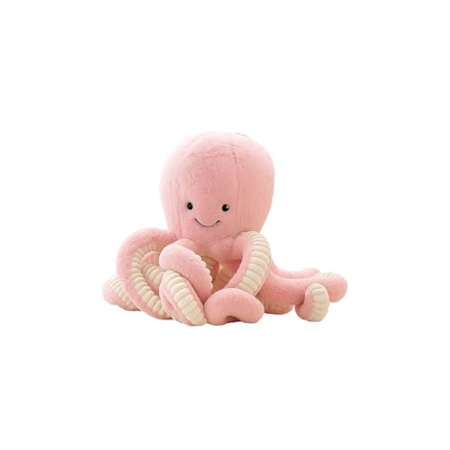 WaaRiuQ 1 Count Octopus Plush Cuddly Toy and Soft Toy 18 cm Pink Octopus Plushie for Playtime and Decoration