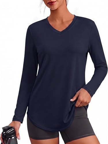 T-shirt sport manches longues femme parfait pour yoga et rando