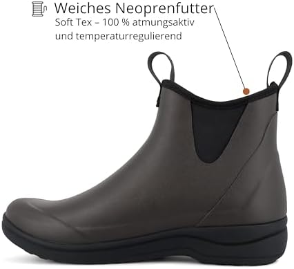 Green Comfort rubberlaarzen voor dames, halfhoog | waterdichte regenlaarzen voor dames voor outdoor en tuin, olijfgroen, 42 EU