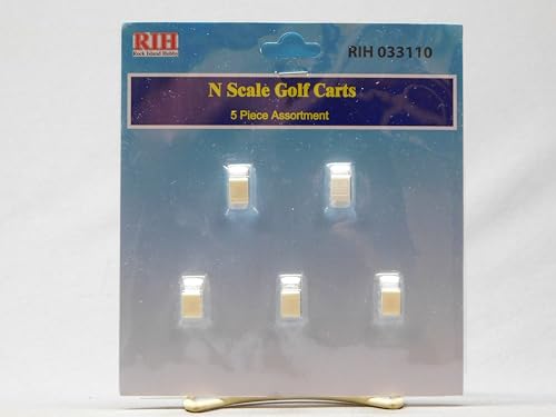 ROCK ISLAND HOBBY N Scale Golf CARTS 5 Piece Assortment