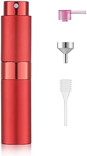 Toureal 8ml Perfume Atomiser for Travel, Refillable Spray Bottles, Aftershave Dispenser(Black)