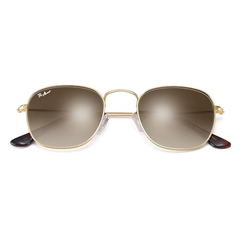 Pro Acme Square Sunglasses Glass Lens Vintage Metal Frame UV400 Protection Trendy Shade Sun Glasses