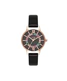 Olivia Burton WONDERLAND Orologio analogico da donna, Rosa nera, Cinturino