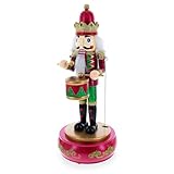 BestPysanky Animated Nutcracker with Moving Arms & Music Box 13 Inches