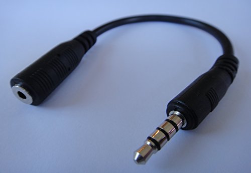 3.5mm Male to 2.5mm Female Headphone Audio Adapter/Cordless Phone to Smartphone Adapter by ienza®