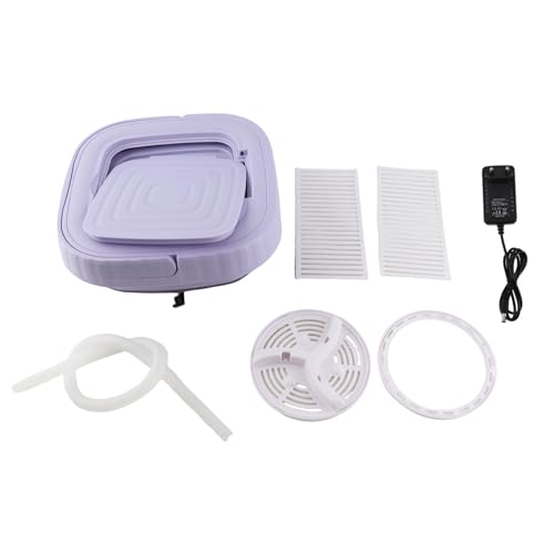 banapoy Tragbare Faltbare Waschmaschine, 11 L Automatische Mini-Eimer-Waschmaschine mit Abflussrohr, Reisewaschmaschine für Reisen, Wohnmobil, Camping, Wohnungen, Hauswäsche (EU-Stecker)