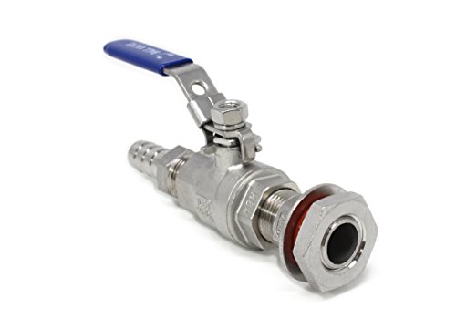 CONCORD 304 Stainless Steel Weldless Bulkhead Ball Valve Set. Great for Home Brewing - Thumbnail 3
