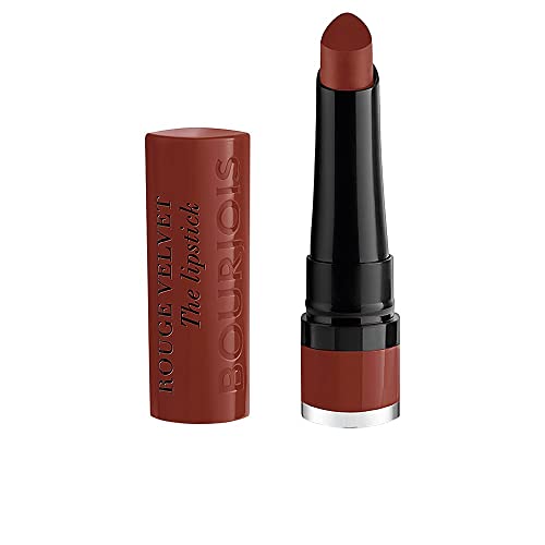 BOURJOIS - Rouge À Lèvres Rouge Velvet The Lipstick 12 Brunette - Ultra Pigmenté - Fini Mat Intense - Longue Tenue 24H - Applicateur Précis - Sensation Lèvres Nues
