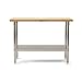 John Boos JNS09 Maple Top Work Table with Galvanized Steel Base and Adjustable Galvanized Lower Shelf, 48" Long x 30" Wide x 1-1/2" Thick
