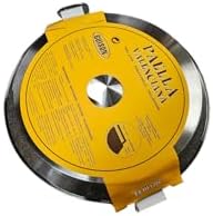 Poêle à Paella en Acier Inoxydable avec Fond Sandwich pour les Amoureux de la Cuisine Argentée, Idéale pour les Réunions