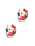  Hello Kitty Teddyschuh-Anhänger für Crocs & Jibbitz Armbänder, 2 Stück