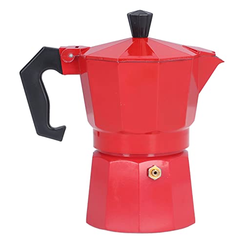 Wallfire Cafetière électrique, 150ml 3 tasses cafetière en aluminium percolator Italian café Home Moka cafetière électrique pour Mocha, cappuccino, latte