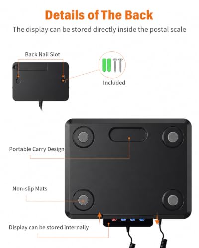 Image of WESTHEY Shipping Scale, 0.5oz-440lb Digital Postal Scale for Packages | High Accuracy for Packages, Mail, Luggage, Pet, Food, Warehouse and Home Use