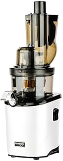Kuvings Whole Slow Juicer REVO830SWP Cold Press Masticating Juicer Machine - Extra Wide 88mm & 48mm Food Chutes - Quiet Strong Motor Auto-Cut Fruits & Veggies - Smoothie Sorbet Attachment - White