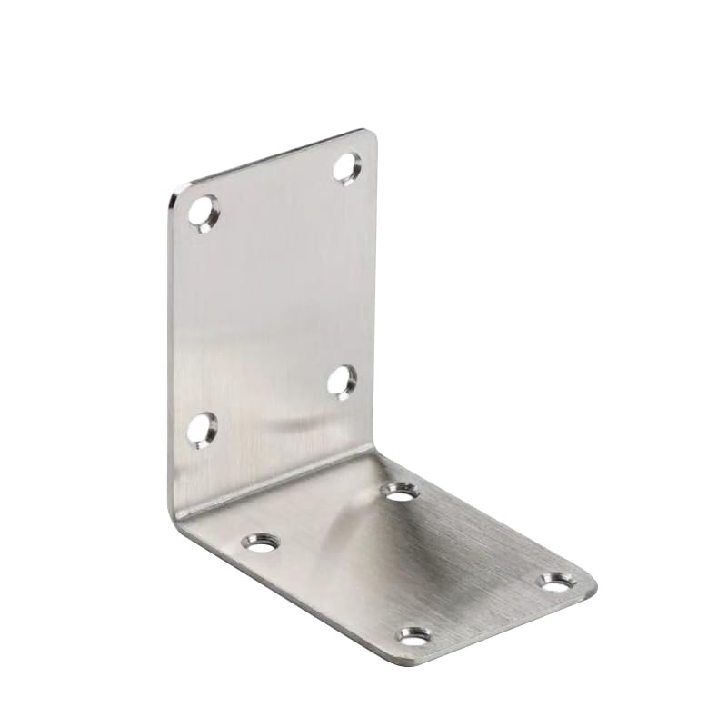 OMIDEAS 8 x Angle Brackets (70 x 70 x 50) Heavy Duty Corner Sleeper Bracket Timber Wood Metal Joining Fixing L Stainless Steel Connector