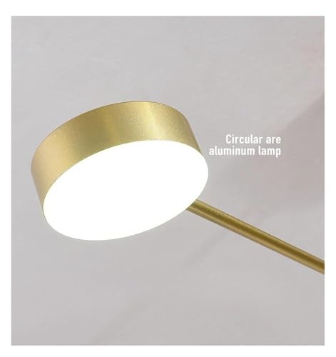 Lampe suspendue nordique créative dorée avec 8 têtes lumineuses LED - 4
