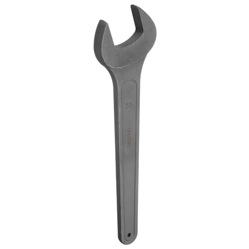 HARFINGTON Single Open Ended Spanner Wrench, 55mm (2 3/16-inch), Thicken Carbon Steel Open End Wrench Tool for Automotive Repair and Furniture Assembly, Grey