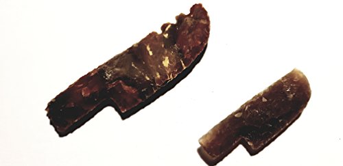 Animus Imperat 2 Pieza Flint Knapping Tiempo de Piedra Piedra de la Hoja (Cuchillo) con y sin Sierra (Réplica)