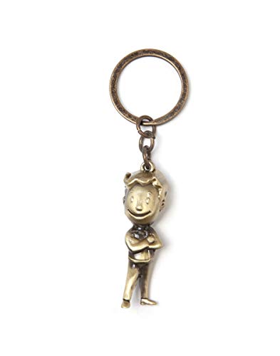 Porte-clés Fallout Boîte Vault Boy Gold : accessoire de collection pour geek