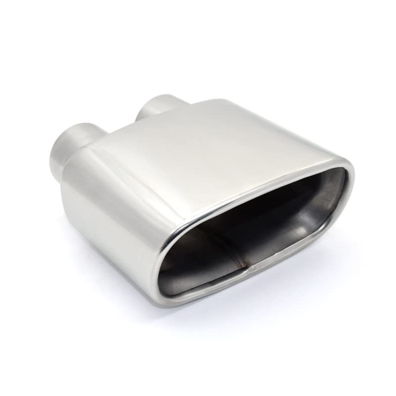 Cola de escape coche con silenciador universal doble de acero inoxidable para tubos traseros