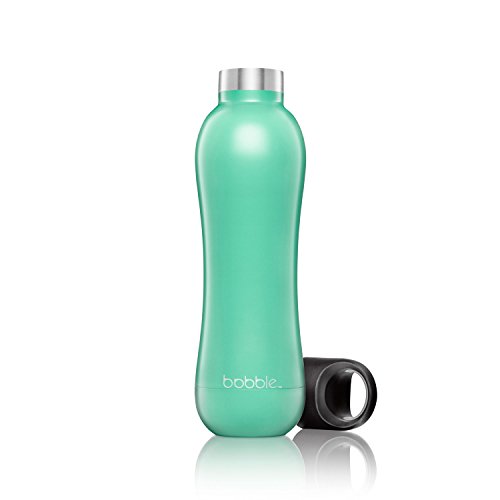 Bobble Insulate, Vacuum Insulate Water Bottle, Stainless Steel, Double Wall Insulation, Food-Grade 304 Stainless Steel, Cold For 24 Hours, Hot For 12 Hours, 15 Fl Oz./ 442 Ml, Mint #TOP1