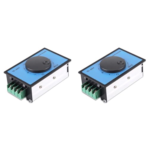 Controlador de velocidad motor CC interruptor reversible regulador voltaje PWM ajustable 2 uds 2