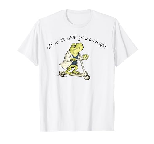 Fun Frog Off to See What Grew Overnight Medical Lab Science T-Shirt