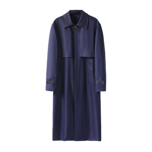 Trench coat long homme bleu S fini les coups de vent printaniers