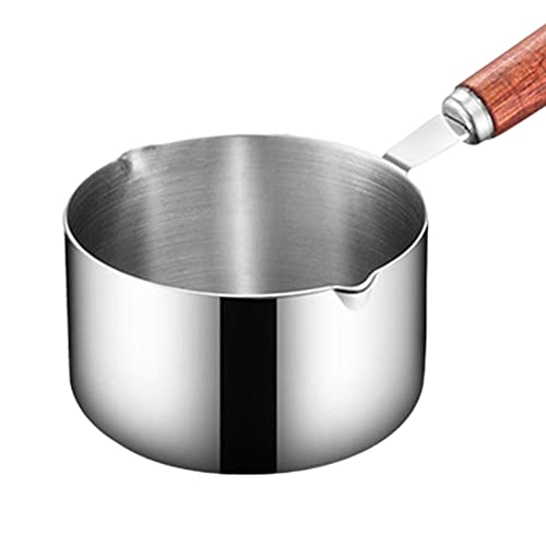 Qianly Mini Soup Pots Oil Melting Cooking Pot Dual Pour Easily To Clean With Long Handle Small Saucepan For Making Sauces Stovetop Rv Travel, 250Ml #TOP1