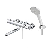 LIXIL(リクシル) 浴室水栓 サーモスタット付 RBF-912E (メッキハンドル・エコアクアシャワー)[一般地用]シャワーバス水栓 混合水栓 INAX