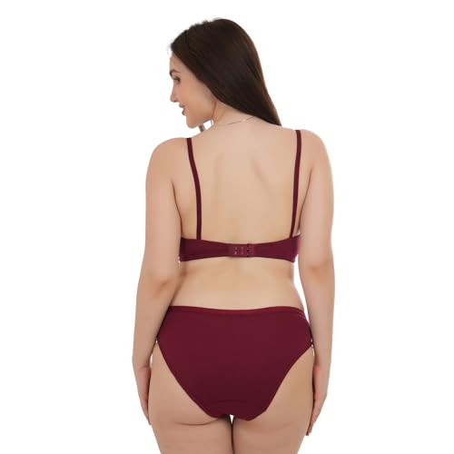 Image of Unitrust Premium Lingerie Set with Full Coverage Non-Padded Bra and Hipster Panty Set