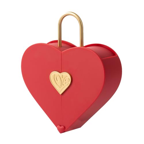 Caja de almacenamiento de joyas con forma de corazón, caja de viaje compacta para múltiples accesorios, vitrina de adorno para niñas, joyería de moda, bolsa de viaje