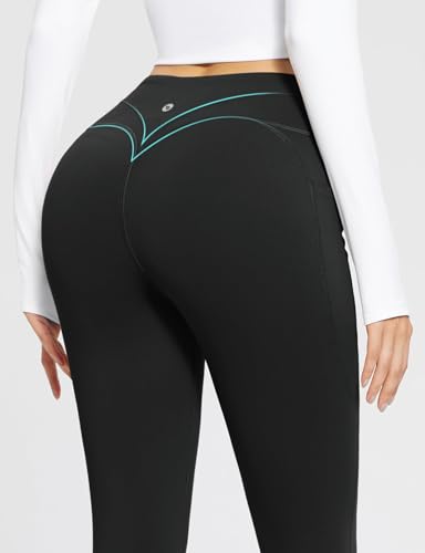 baleaf Women's High Waisted Fleece Lined Leggings Workout Gym Pants with Pockets Thermal Winter Cold Weather4