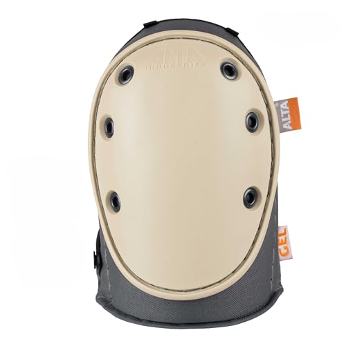 Image of ALTA 56223.50 AltaGUARD Gel Insert Knee Protector Pad, Gray Cordura Nylon Fabric, AltaLOK Fastening, Flexible Cap, Long, Nomar | AltaLok Fastening, Cap secured, 6 color-coordinated brass grommets, Rodilleras de trabajo
