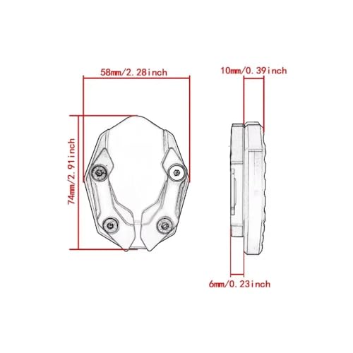 Extension béquille CNC aluminium haute précision YZF R125