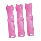 3X Cat Strip Squeeze Spoon Cat Treat Dispenser,Cute,Cat Stripe Snack Squeezer Cat Strip Feeders for Snack Wet Food, Pink