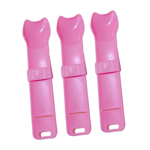 3X Cat Strip Squeeze Spoon Cat Treat Dispenser,Cute,Cat Stripe Snack Squeezer Cat Strip Feeders for Snack Wet Food, Pink