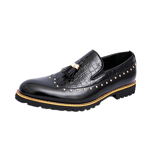 Men's Loafers Fashion Formal Business Casual Leather Shoes Comfortable Party Prom Wedding Suit Oxford Uniform Dress Shoes