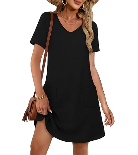 CHICGAL Summer Dresses for Women V Neck Short Sleeve...
