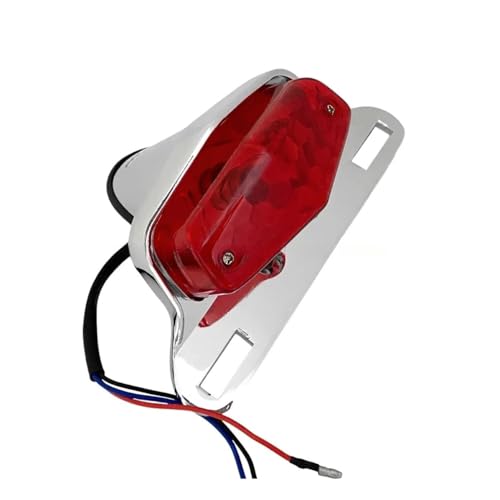 Feu arrière moto vintage LED Lucas clignotant support plaque immatriculation custom - 4