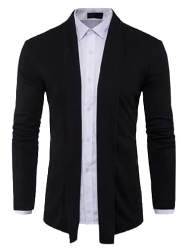 Mens Trendy Fabulous Men Shrugs Casual Wear Open Cardigan Full Sleeve Shrug for Men-image-27