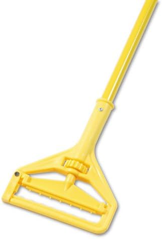 Quick Change Side-Latch Plastic Mop Handle, 60in, Aluminum Handle, Yellow