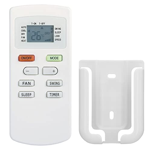 Replacement Remote Control for AIR-CON ACZCI4H4R09 ACZCI4H4R12 ACZEM4CR24 ACZEH4CR18 ACZEH4CR24 ACZEM4H4R09 ACZEM4H4R12 ACZEM4H4R18 Portable Room Air Conditioner,with Wall Mount Case